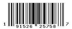 191526257587 barcode