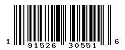 UPC barcode number 191526305516