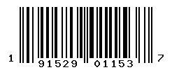 UPC barcode number 191529011537