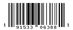 UPC barcode number 191533063881