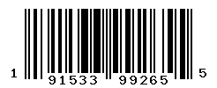 UPC barcode number 191533992655