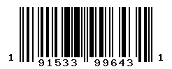 UPC barcode number 191533996431