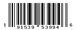 UPC barcode number 191539539946