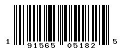 UPC barcode number 191565051825