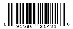 UPC barcode number 191566214816