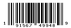 UPC barcode number 191567499489