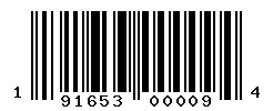 UPC barcode number 191653000094