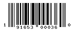 UPC barcode 191653000360