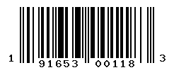 UPC barcode number 191653001183