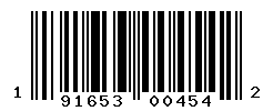 UPC barcode number 191653004542