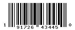 UPC barcode 191726434450
