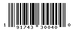 UPC barcode number 191743300400