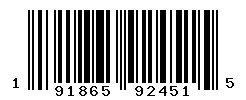 UPC barcode number 191865924515