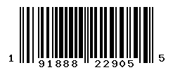 UPC barcode number 191888229055