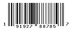 UPC barcode number 191927887857