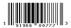 UPC barcode 191966007773