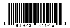 UPC barcode number 191973215451