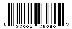 upc 192005260609 barcode image