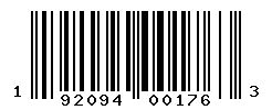 UPC barcode number 192094001763