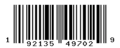 UPC barcode 192135497029