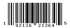 UPC barcode 192136212645
