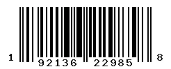 UPC barcode 192136229858
