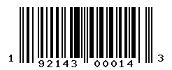 UPC barcode number 192143000143