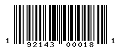 UPC barcode number 192143000181