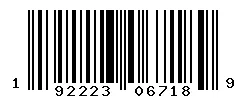 192223067189 barcode