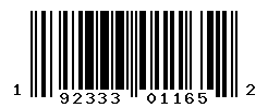 UPC barcode number 192333011652