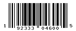 UPC barcode number 192333046005