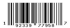 UPC 192339779587 barcode image