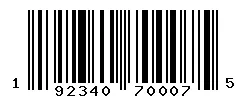 UPC barcode 192340700075