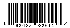 UPC barcode number 192407026117