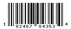 UPC barcode number 192407043534