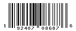 UPC barcode number 192407086876