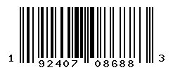 UPC barcode number 192407086883