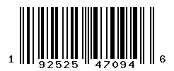 UPC barcode number 192525470946