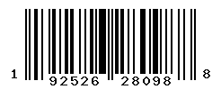 UPC barcode number 192526280988