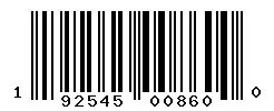 UPC barcode number 192545008600