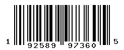 UPC barcode number 192589973605