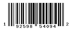 UPC barcode 192598540942
