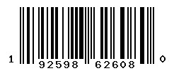 UPC barcode number 192598626080