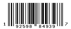 UPC barcode 192598849397