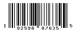 UPC barcode 192598876355