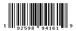 UPC barcode number 192598941619