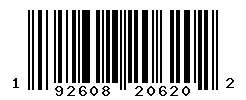 UPC barcode number 192608206202