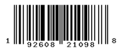 UPC barcode number 192608210988