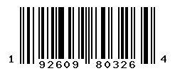 UPC barcode number 192609803264