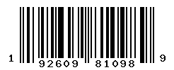 UPC barcode number 192609810989